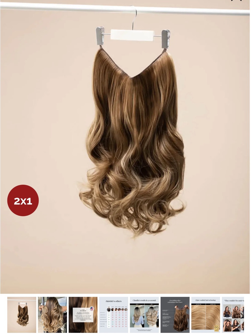 Remy halo Hair Extension - Light Brown Balayage